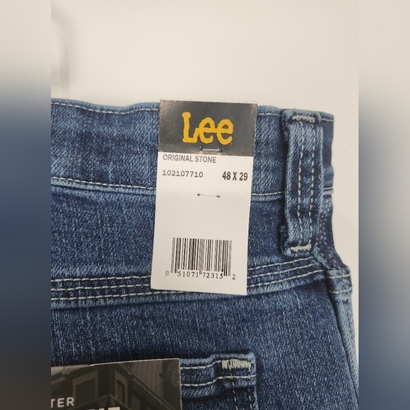 Lee Carpenter Loose Fit Straight Leg Original Stone Jeans 48x29 - Picture 9 of 11
